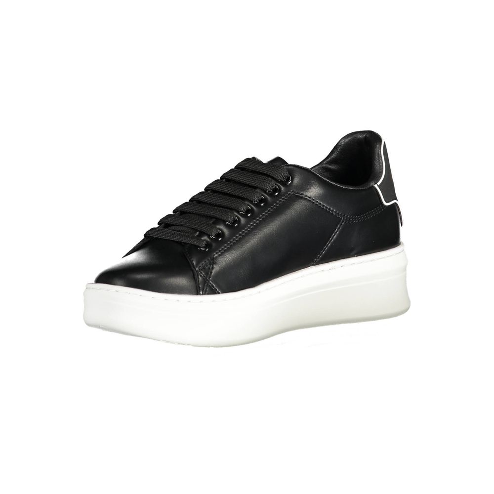 Gaelle Paris Black Polyethylene Sneaker